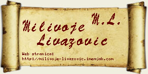 Milivoje Livazović vizit kartica